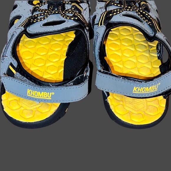 Khombu Boys Kyle 1182623 Gray Waterproof Drawstring Hiking Sandals Size 2 - Picture 4 of 8
